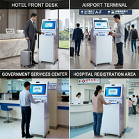 Kiosco de Autoservicio Todo en Uno de 21.5 Pulgadas, Terminal Modular con Pantalla Táctil y Soporte SDK para Servicios de Aeropuertos, Bancos y Gobierno