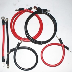 Câble de batterie en cuivre monoconducteur isolé et étamé, personnalisé de 4AWG à 12AWG, qualité automobile et marine avec cosses de borne de 3/8 pouces - Product Image 3