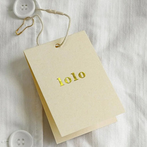 Sang Trọng Tùy Chỉnh Các Tông Màu Trắng Giấy Cảm Ơn Bạn Thẻ Treo Tag Nhãn Với Lá Vàng Gấp Thẻ Cho Quà Tặng Vải - Product Image 6