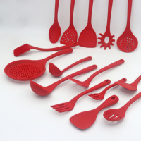 Cuillère de cuisine réutilisable en silicone, ustensiles de cuisine antiadhésifs en silicone, spatule en silicone à long manche