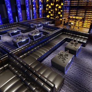 Sang Trọng Hiện Đại Trắng Da Tổng Hợp Phòng Chờ Thanh Hộp Đêm Cắt Góc Gian Hàng Sofa <span class=keywords><strong>Bar</strong></span> Set Cho Khách Sạn KTV - Product Image 4