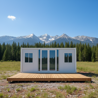 Maison conteneur pliable personnalisée de 20 pieds, résistante au vent, durable, écologique, imperméable, kit de maisonnette facile à assembler pour l'habitation des adultes