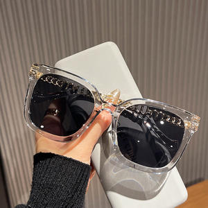 2025年新作 スクエア レディース ラグジュアリー サングラス デザイナー ゴールドチェーン テンプル レトロ メガネ ラグジュアリー レディース サングラス ラグジュアリー メガネ - Product Image 3