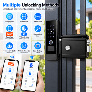 Cerradura Inteligente para Exteriores SINON, Cerradura para Puerta con Huella Digital y WiFi Tuya TTLock, Resistente al Agua, para Arabia Saudita y Emiratos Árabes Unidos - Product Image 5