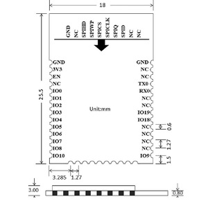 ESP-C3-32S-N4โมดูล WIFI 4MB แฟลช ESP32-C3ชิปเซ็ตส่วนเชื่อมต่อ UART - Product Image 2