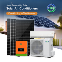 Esun 24v appareils ménagers 9000btu climatiseur solaire 25gw hybride onduleur cycle inverse climatiseur pour la maison