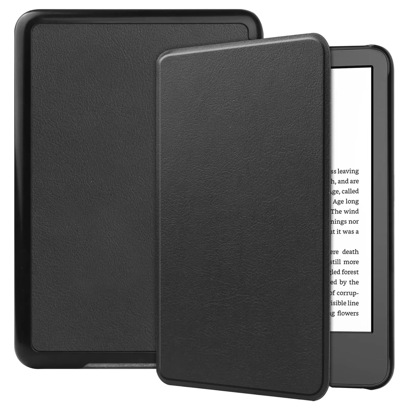 For Amazon Kindle Paperwhite 11th Gen (2022) PU Leather Folio Case Auto Sleep / Wake Feature Solid Color Tablet Cover