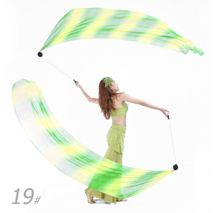 BestDance - Juego <span class=keywords><strong>de</strong></span> 2 <span class=keywords><strong>Velos</strong></span> <span class=keywords><strong>de</strong></span> Seda + 2 Bolas <span class=keywords><strong>de</strong></span> Cadena Poi para Danza del Vientre, Serpentinas Poi, Accesorios para Escenario - Product Image 5