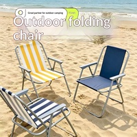 Silla Plegable Portátil de Hierro para Exteriores, Moderna, Minimalista, para Playa, Pesca y Camping, Ultraligera