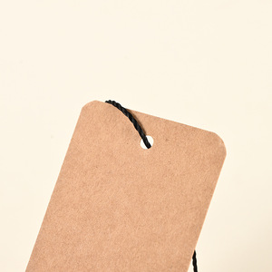 Yuezhou Kraft <b>Paper</b> Hang Tags 5x9cm Customizable For Clothing Labels Durable With String - Product Image 1
