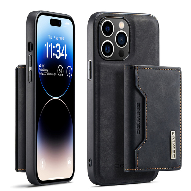 Multi-functional PU Leather Magnetic Shockproof Luxury Card Holder Stander Protective Cover Phone Cases for iPhone 15 Pro Max