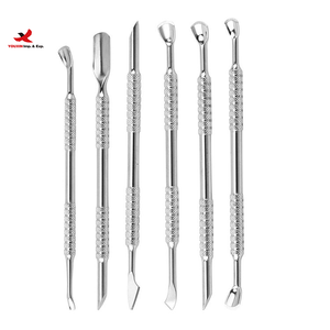 Empujador de Cutículas de Acero Inoxidable de Doble Cabeza, Duradero, para el Cuidado de las Uñas, Venta al por Mayor de Fábrica con Descuento - Product Image 1