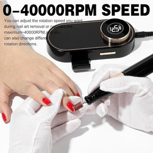 Machine à ongles portable 0-40000 tr/min, outil de manucure électrique sans balais avec écran pour salon et usage domestique - Product Image 1
