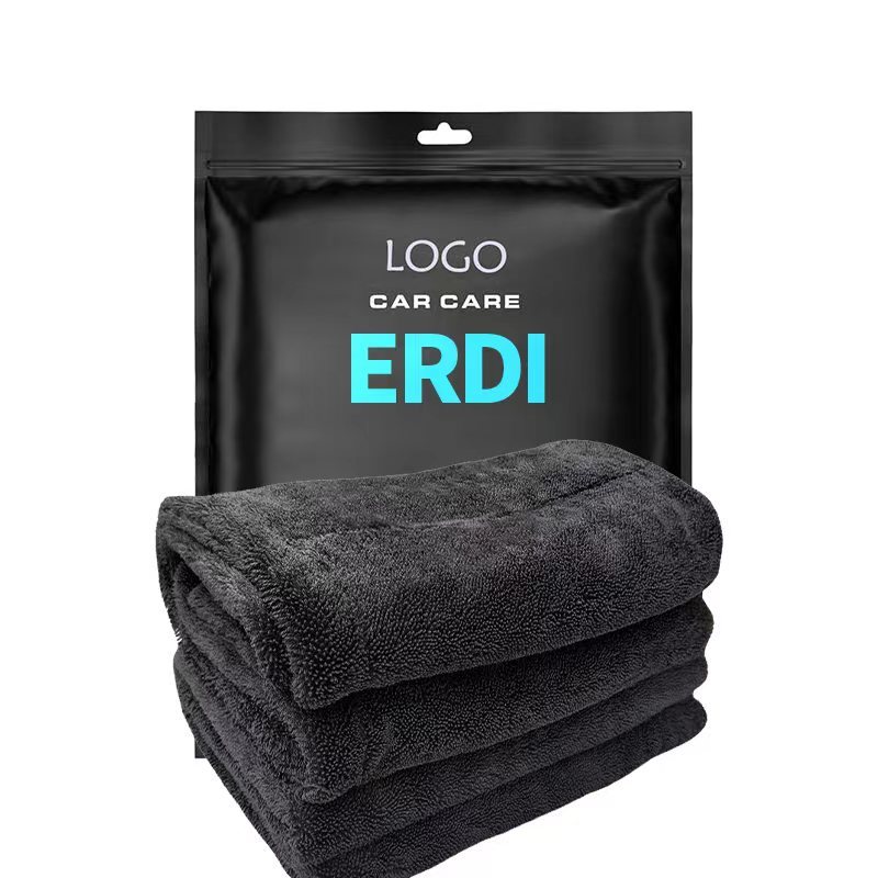 OEM/ODM 1200gsm 1400gsm 1600gsm 2000gsm Twisted Loop No Lint No Swirls Ultra-Soft Supper Absorbent Microfiber Car Drying Towel