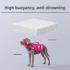 Gilet de sauvetage respirant pour chien, super flottant, à couleurs contrastées, facile à enfiler, pour l'été, pour la natation en extérieur, tailles L, M, S - Product Image 2