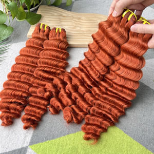 Rosso <span class=keywords><strong>Rame</strong></span> Vibrante # 350 Fasci di Capelli Umani Vietnamiti Grezzi di Alta Qualità, Grado 12A, Ondulati Profondi - Product Image 5