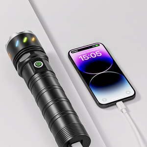 8 chế độ Hide Đèn pha hiển thị điện cao <span class=keywords><strong>lumens</strong></span> liinterna đèn lồng có thể sạc lại trắng LED Torch ánh sáng đèn pin chiến thuật - Product Image 2