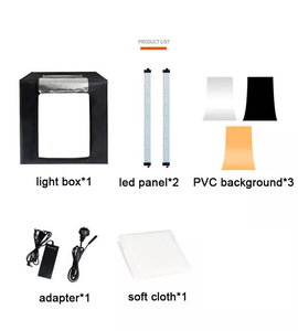 <span class=keywords><strong>Caja</strong></span> de luz Led portátil para fotografía, 40cm, 60cm, 80cm, plegable para estudio fotográfico, joyería, ropa y grabación - Product Image 6