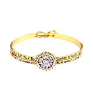 Crystal Bracelet PVD Gold Plated 316L Stainless Steel Elegant Design Women's Jewelry - Product Image 2