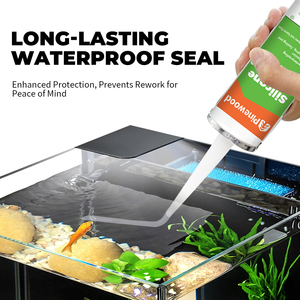 Mastic en silicone pour aquarium, <span class=keywords><strong>colle</strong></span> acétique <span class=keywords><strong>à</strong></span> séchage rapide pour poissons, haute élasticité, <span class=keywords><strong>colle</strong></span> transparente pour verre et réservoirs - Product Image 4