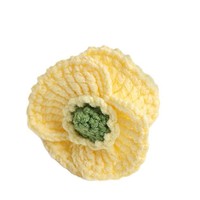 Buket Bunga Poppy Jagung Buatan Tangan Rajutan Crochet Grosir untuk Aksesoris Pakaian, Tas, Dekorasi Pernikahan, dan Rumah