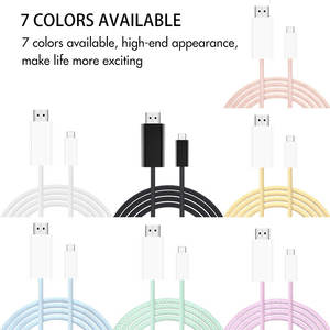Nuevo 2M USB3.1 a HDMI/HDTV AV <span class=keywords><strong>TV</strong></span> Cable Adaptador 4K tipo C a HDMI Cable 4K 60Hz adaptador para teléfono portátil - Product Image 3