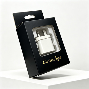Boîte d'emballage en carton rigide avec fenêtre transparente pour chargeur de téléphone électronique grand public, recyclable, imprimée CMYK, avec plateau en plastique - Product Image 6