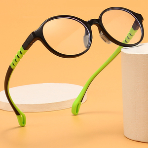 Nouveau concepteur de lunettes pour enfants bloquant <span class=keywords><strong>la</strong></span> lumière bleue pour <span class=keywords><strong>la</strong></span> prescription petit ovale ultra léger silicone TR90 élasticité filles garçons - Product Image 1