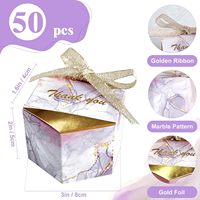 Boîtes cadeaux hexagonales pour chocolats, 50 pièces, boîtes à dragées avec ruban pour mariage, fête prénatale, anniversaire, décorations