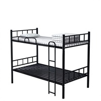 Lit superposé avec structure métallique, lit double pour dortoir, pour étudiants et personnel - Design minimaliste moderne personnalisable, robuste et stable