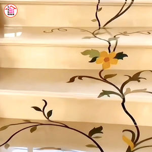 บันไดหินอ่อนหินอ่อนวอเตอร์เจ็ทบันไดออกแบบได้ตามต้องการหรูหราสำหรับวิลล่าโรงแรม - Product Image 6