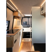 Kit de Conversión Interior Personalizable para Camper Van Sprinter 5.9x6.9x7.3 con Inodoro para Viajes al Aire Libre