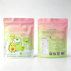 Bolsa de Fondo Plano con Suplemento Dietético Sabor Leche de Aguacate, 670g, con Endulzante de Stevia - Product Image 1