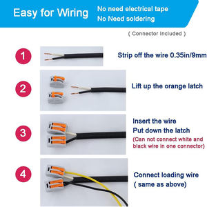Cable de Alimentación de Repuesto de 6 pies, SJT, Calibre 18, <span class=keywords><strong>3</strong></span> Hilos, Estándar Estadounidense, Cable Pigtail, 110V 125V 120V, Negro, Cable de Extensión - Product Image 5