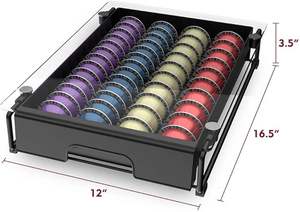 Support de tiroir organisateur en verre trempé cristal compatible avec les <span class=keywords><strong>capsules</strong></span> <span class=keywords><strong>Nespresso</strong></span> <span class=keywords><strong>Vertuo</strong></span>, compatible - Product Image 6