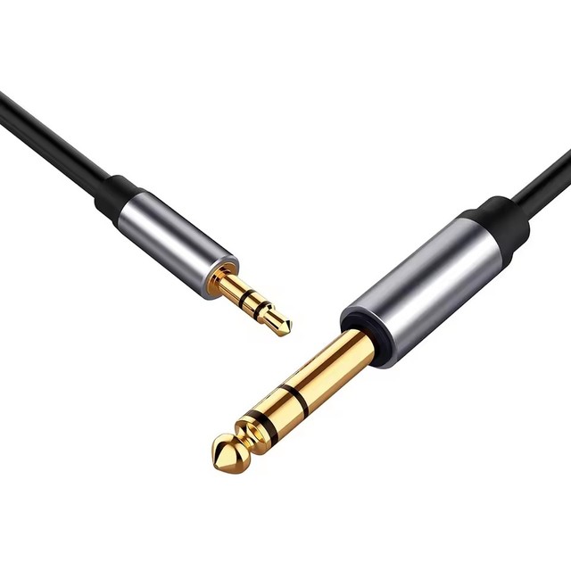 3.5mm TRS to 6.35mm Jack Audio Adapter Gold Plated 6.5 To 3.5 Aux Stereo Cable for PC Headphone Mixer Guitar Amplifier Speaker