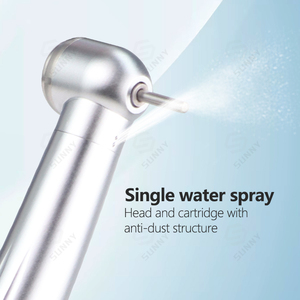 Turbina Dental de Alta Velocidad con Rodamiento Cerámico 280,000-350,000 RPM, Mandril de 2 Orificios con Botón de Presión, Certificación CE, 1 Año de Garantía - Product Image 3