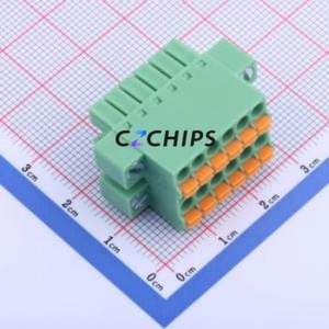 KF2EDGKNHM-3.5-2*6P Plug-in Terminal Block P=3.5mm Connector Male Plug Screw Fixing 2x6P 3.5mm - Product Image 1
