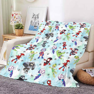 Nouvelle couverture douce et confortable à motif de super-héros et amis de dessins animés, idéale pour lit, canapé, ou comme jeté de voyage pour voiture - Product Image 5