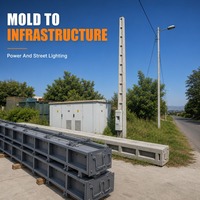 Molde para Poste Eléctrico de Hormigón en Forma de I/H, con Motor de Acero al Carbono 380V, para Proyectos de Líneas de Distribución de Energía, Gran Venta en África