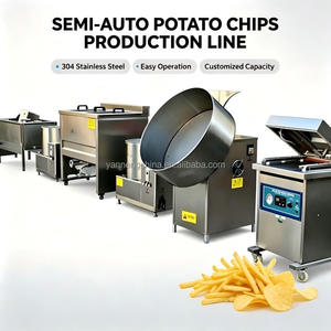 Línea de Producción de Papas Fritas Semiautomática a Pequeña Escala, Máquina de Fritura de Papas Crujientes de 50 kg/h, Precio en China - Product Image 1