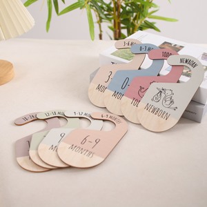 Nuevo organizador de armario de madera para bebés, impreso por ambos lados, para clasificar y guardar ropa de recién nacidos - Product Image 2