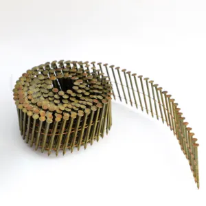 Fornitore di materiale a vite in ferro chiodi per Pallet in legno comuni chiodi a bobina metallica chiodi a spirale per telaio per Pallet prezzo