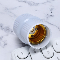 Douille de lampe E27 de haute qualité, grande, ignifuge, résistante à la poussière de jade, support de lampe à vis blanc, économie d'énergie