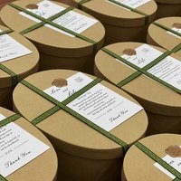 Boîte cadeau ovale élégante en kraft rigide, personnalisable, recyclable, en papier kraft, décoration, emballage cadeau pour Noël, la Saint-Valentin