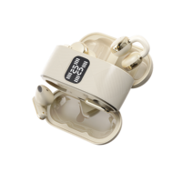Earbud Nirkabel Dual Wearing Style 4 Buah TWS dengan Desain Clip-on dan In-Ear, Dilengkapi Kotak Pengisian Daya Digital Display