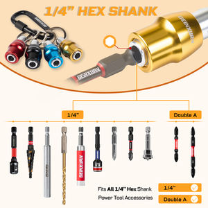 Pemegang Mata Obeng Gantungan Kunci dengan Shank Hex 1/4'' dari Aluminium, Quick Change Chuck dengan Kepala Magnet untuk Bor Impak. - Product Image 4