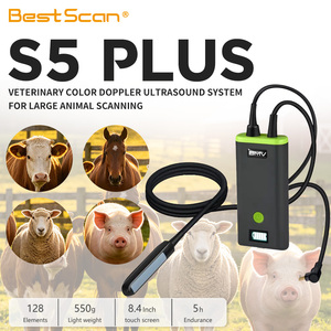 Sonda ecografica veterinaria <span class=keywords><strong>BMV</strong></span> S5 PLUS, scanner Doppler a colori portatile per animali, per cliniche veterinarie, esami di gravidanza e salute degli animali domestici - Product Image 1