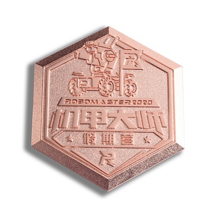 Medalla Metálica Simple de Colección Hexagonal de Tres Colores de Alta Calidad, Suministro Directo de Fábrica - Product Image 3