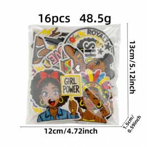 Patchs thermocollants brodés par machine, motifs dessin animé, Black Girl Magic, Girl Power, Hope, pour la décoration de vêtements, chapeaux et sacs - Product Image 4
